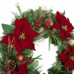 Brand new 🥰 30" Poinsettias, Pinecones, Berries & Ornaments Wreath by Ashland® ⌛ -Ashland Sale Store 10699997 2