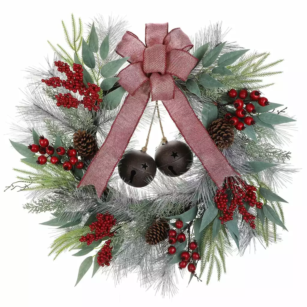 Discount 👍 28" Christmas Pineneedle & Bell Wreath by Ashland® 🔔 3 Discount 👍 28" Christmas Pineneedle & Bell Wreath by Ashland® 🔔