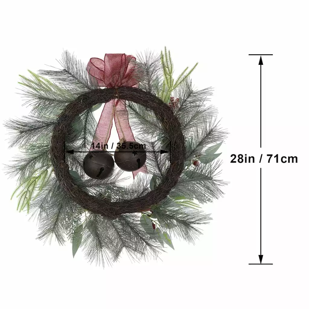 Discount 👍 28" Christmas Pineneedle & Bell Wreath by Ashland® 🔔 5 Discount 👍 28" Christmas Pineneedle & Bell Wreath by Ashland® 🔔 - Image 3
