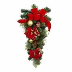 Best Pirce ⌛ 32" Poinsettia & Pinecone Teardrop by Ashland® ✔️