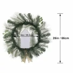 Budget ⌛ 26" Cream & Green Pine Berry Wreath by Ashland® 👍 -Ashland Sale Store 10700005 3