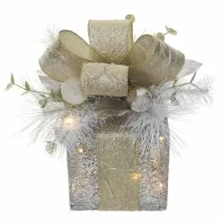 Buy 👏 11" White Pine & Silver Gift Box With LED Lights by Ashland® 😍 6 Buy 👏 11" White Pine & Silver Gift Box With LED Lights by Ashland® 😍 -Ashland Sale Store 10700059 2