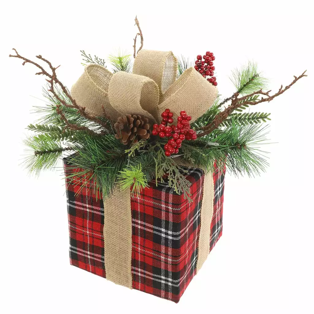 Best Sale ❤️ 14" Large Red & Green Gift Box With LED Lights by Ashland® 💯 3 Best Sale ❤️ 14" Large Red & Green Gift Box With LED Lights by Ashland® 💯