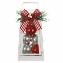 Flash Sale 😍 12" White Lantern With Ornaments & Bow by Ashland® 🤩
