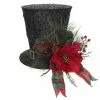 Brand new ⭐ 10" Red & Black Tabletop Snowman Hat With Pine, Holly Berries & LED Lights by Ashland® ❤️ -Ashland Sale Store 10700069 1