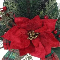 Brand new ⭐ 10" Red & Black Tabletop Snowman Hat With Pine, Holly Berries & LED Lights by Ashland® ❤️ -Ashland Sale Store 10700069 3