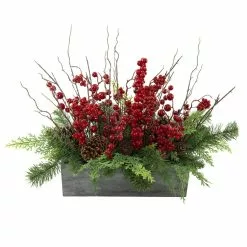 Deals 👍 Pine & Berry Arrangement In Wooden Box by Ashland® ✔️ -Ashland Sale Store 10700074 2