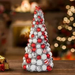 Budget ⭐ 22" Red & White Ornament Tree by Ashland® 💯 -Ashland Sale Store 10700082 4