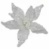 New 🔥 White Glitter Poinsettia Pick by Ashland® 🌟