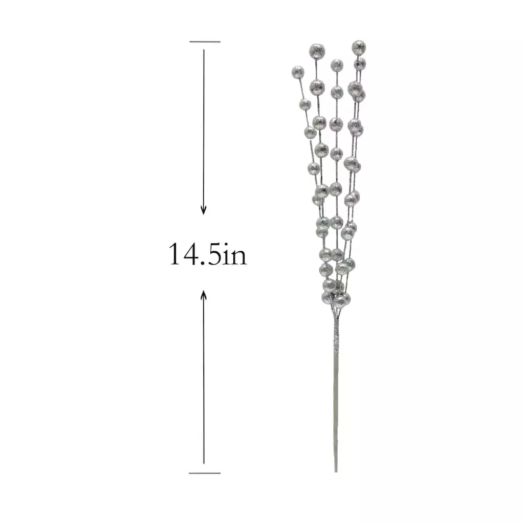 Budget ❤️ Silver Glitter Berry Pick by Ashland® ⭐ 5 Budget ❤️ Silver Glitter Berry Pick by Ashland® ⭐ - Image 3