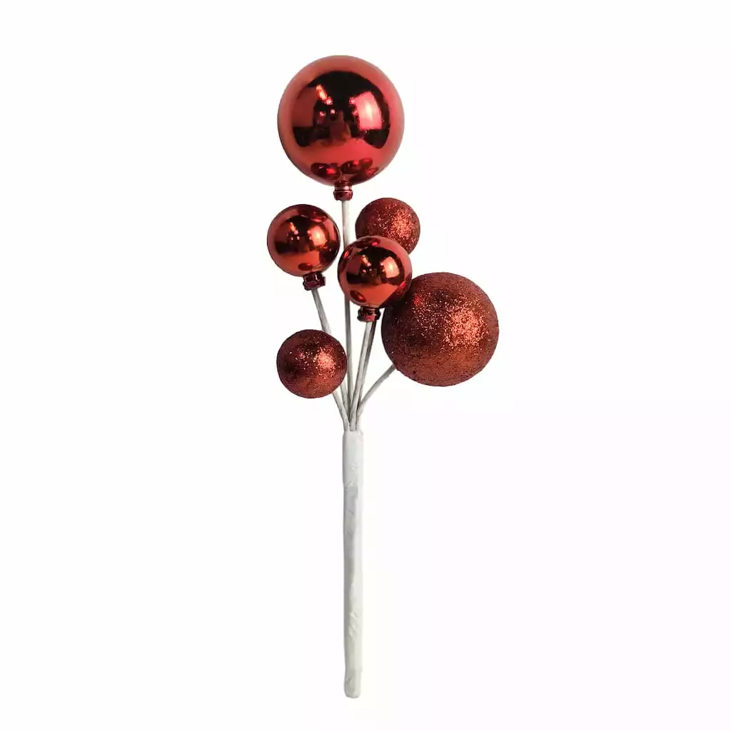 Outlet 🔥 Red Ball Ornament Pick by Ashland® 🎁 3 Outlet 🔥 Red Ball Ornament Pick by Ashland® 🎁