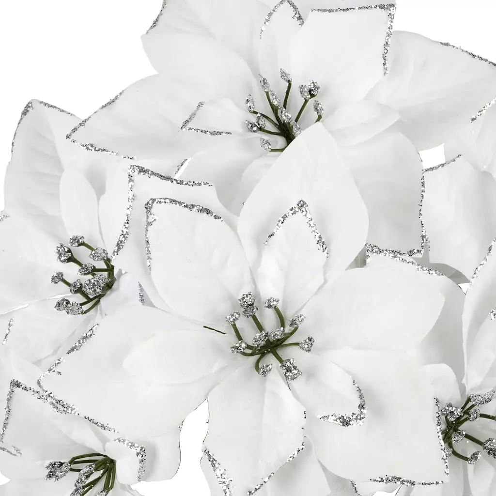 Best deal 💯 White & Silver Poinsettia Bush by Ashland® ✔️ 4 Best deal 💯 White & Silver Poinsettia Bush by Ashland® ✔️ - Image 2