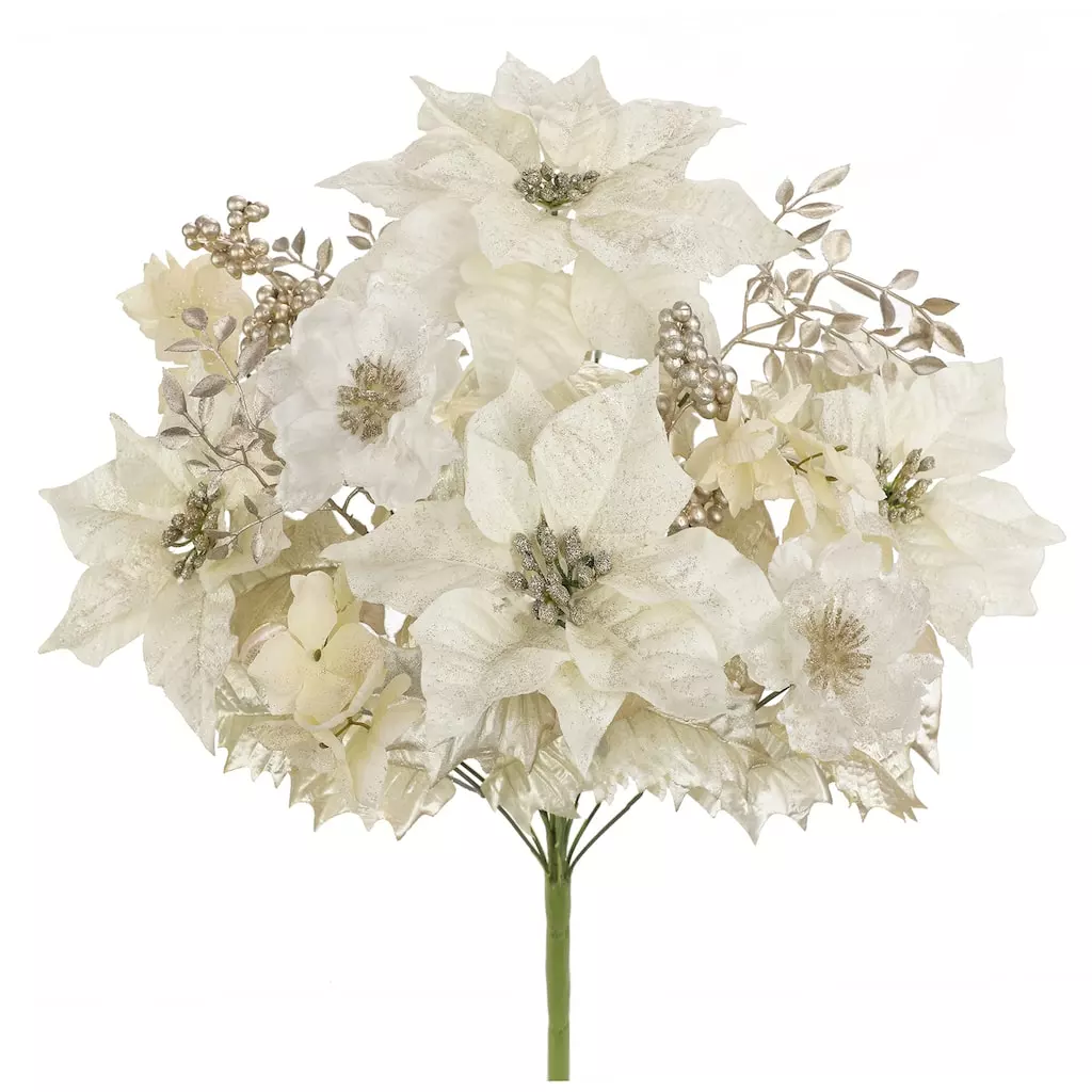 Coupon ⌛ Champagne Poinsettia, Peony & Berry Bush by Ashland® 😍 3 Coupon ⌛ Champagne Poinsettia, Peony & Berry Bush by Ashland® 😍