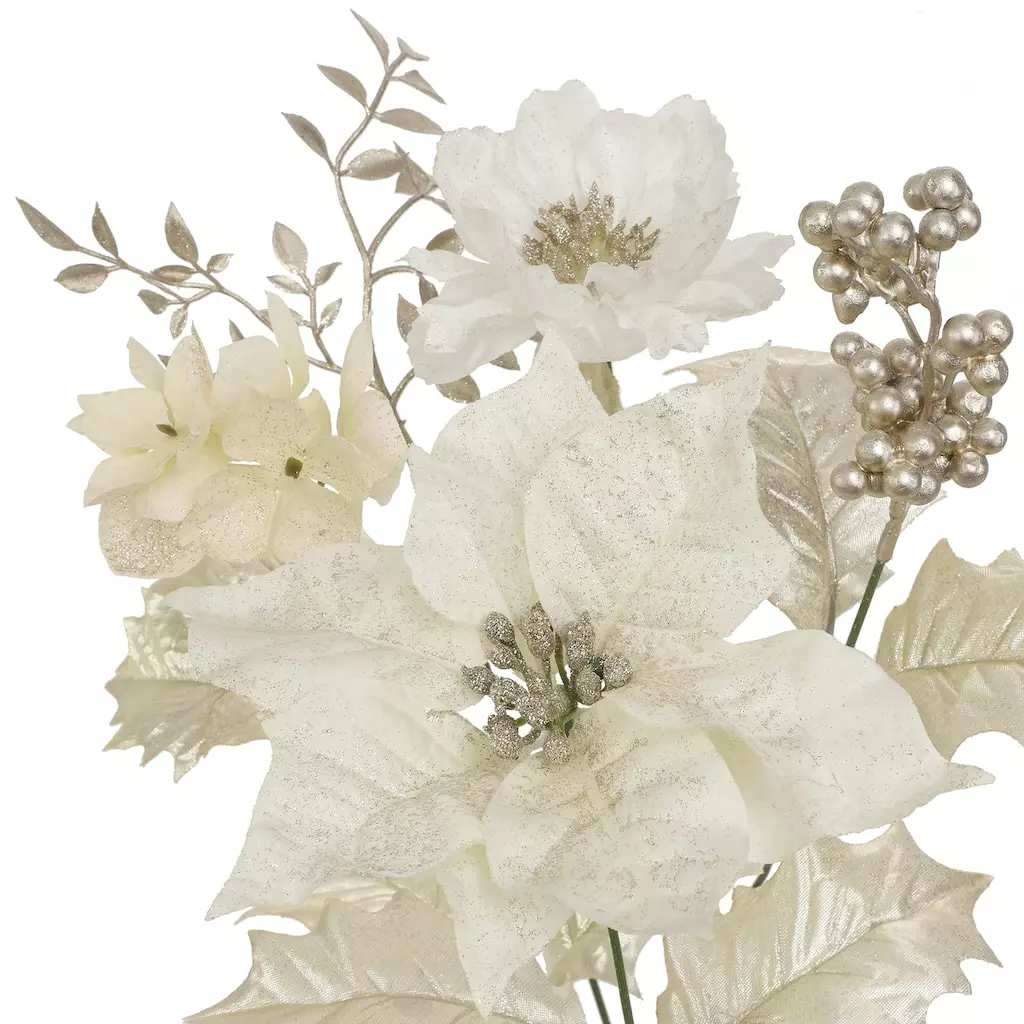 Coupon ⌛ Champagne Poinsettia, Peony & Berry Bush by Ashland® 😍 4 Coupon ⌛ Champagne Poinsettia, Peony & Berry Bush by Ashland® 😍 - Image 2