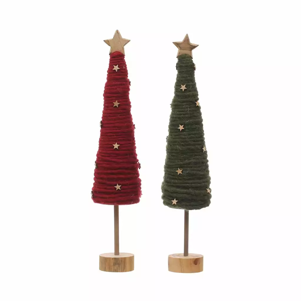 New 🔥 Assorted 18.5" Wool Tabletop Tree by Ashland® 🌟 3 New 🔥 Assorted 18.5" Wool Tabletop Tree by Ashland® 🌟