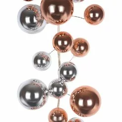 Deals ❤️ 6ft. Rose & Silver Ball Ornament Garland by Ashland® ⌛