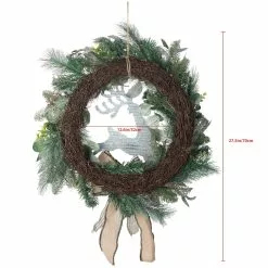 Deals 😍 24" Deer Sign Pine & Berry Wreath by Ashland® 🛒 -Ashland Sale Store 10700354 3