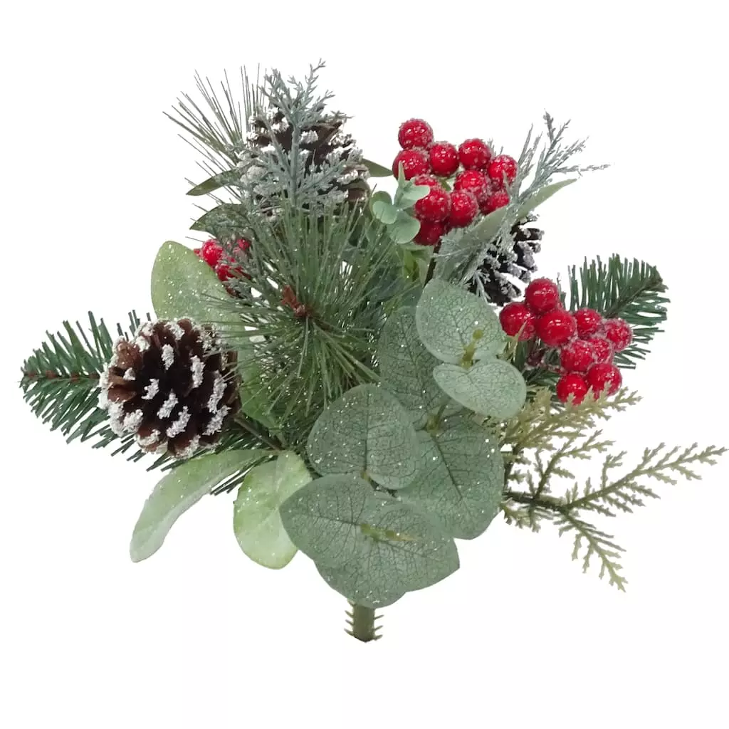 Budget 🎁 Sugared Red Berry & Pinecone Mixed Bush by Ashland® ⌛ 3 Budget 🎁 Sugared Red Berry & Pinecone Mixed Bush by Ashland® ⌛
