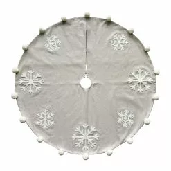 Best reviews of 👏 48" Snowflake Tree Skirt with Pom Poms by Ashland® 👍