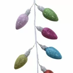 Promo 🛒 6ft. Large Glitter Light Bulb Garland by Ashland® ⌛