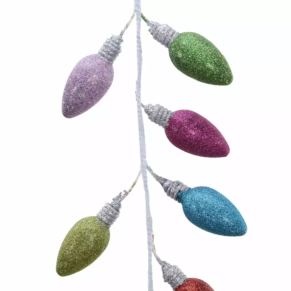 Promo 🛒 6ft. Large Glitter Light Bulb Garland by Ashland® ⌛ 3 Promo 🛒 6ft. Large Glitter Light Bulb Garland by Ashland® ⌛