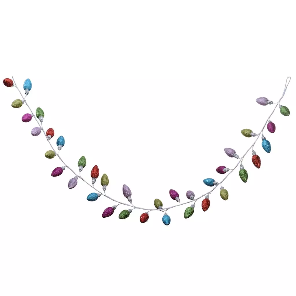Promo 🛒 6ft. Large Glitter Light Bulb Garland by Ashland® ⌛ 4 Promo 🛒 6ft. Large Glitter Light Bulb Garland by Ashland® ⌛ - Image 2
