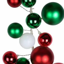 Best Pirce 🥰 6ft. Red, White & Green Ball Ornament Garland by Ashland® 🛒