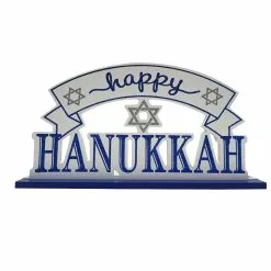 Discount ✔️ 7'' Happy Hanukkah Glitter Tabletop Sign by Ashland® 🛒