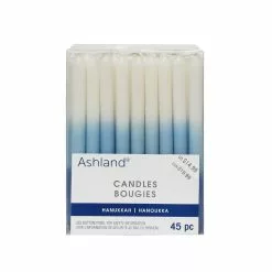 Outlet 🧨 Blue & White Ombre Hanukkah Candles by Ashland®, 45ct. ✔️