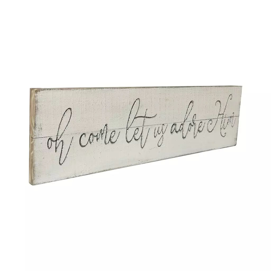 Cheap 🧨 Oh Come Let Us Adore Him Plank Wall Sign by Ashland® ✨ 4 Cheap 🧨 Oh Come Let Us Adore Him Plank Wall Sign by Ashland® ✨ - Image 2