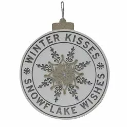 Brand new ๐ฅ Winter Kisses, Snowflake Wishes Round Wall Sign by Ashland® ๐