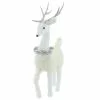 Promo 👏 20.5" White Standing Deer with Tinsel Wreath Tabletop Figure by Ashland® ✔️