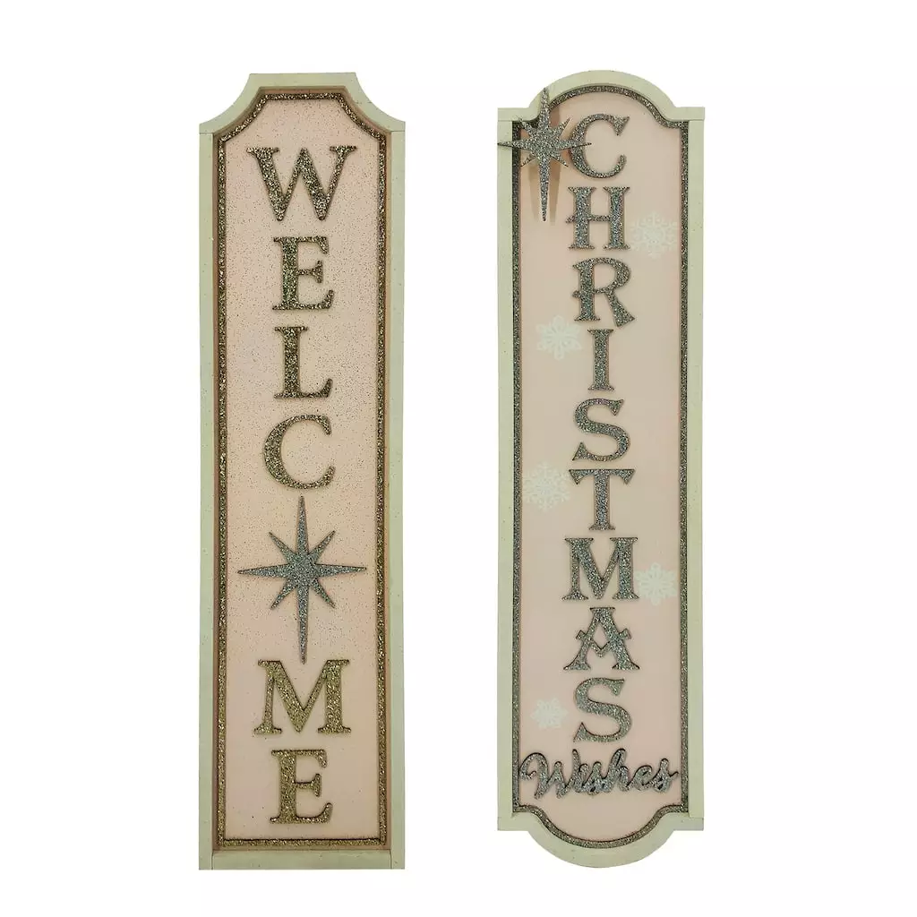 Promo 🥰 Assorted Sparkly Christmas Wall Sign by Ashland® 🔥 3 Promo 🥰 Assorted Sparkly Christmas Wall Sign by Ashland® 🔥