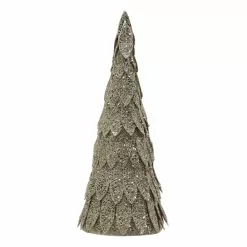 Outlet ⭐ 17" Sequined Gold Twist Cone Tabletop Tree by Ashland® 👍