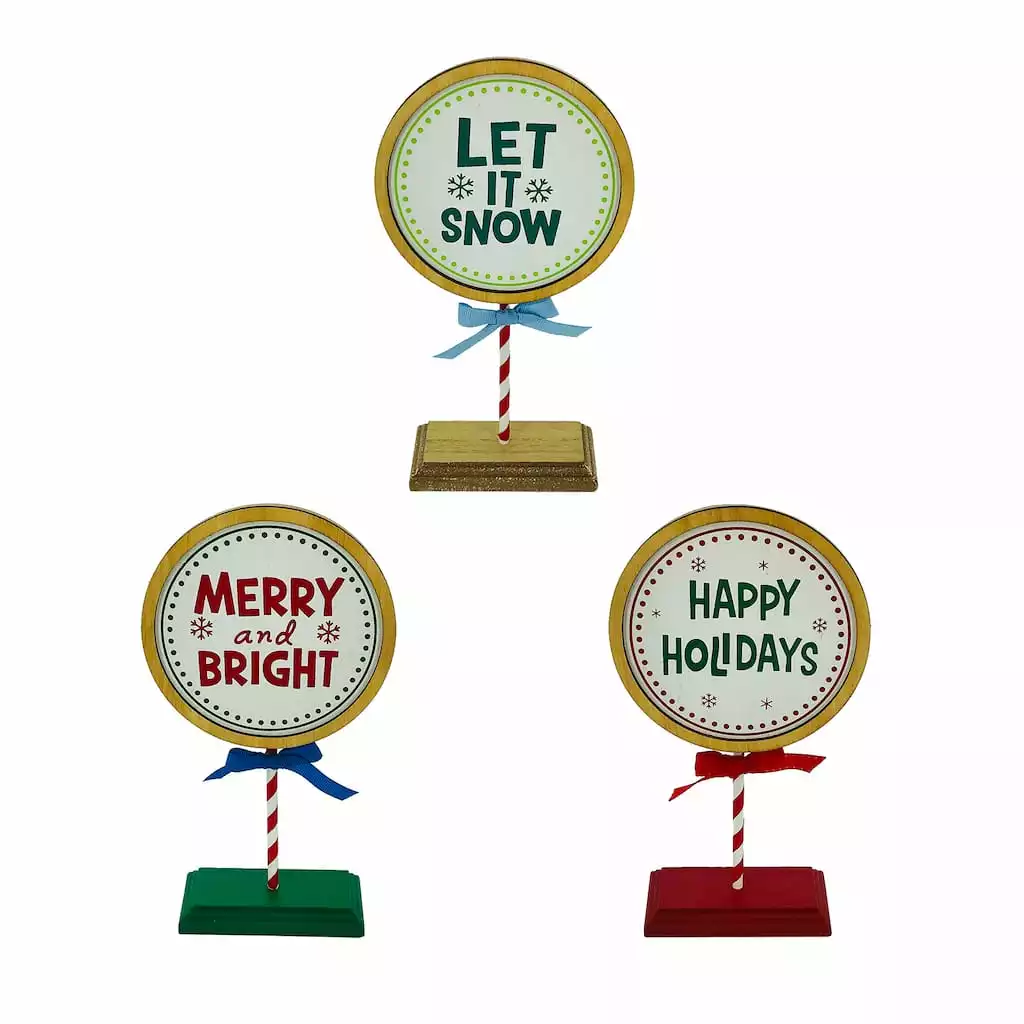 Hot Sale ❤️ Assorted 8" 🔥 Christmas Tabletop Sign by Ashland® ✔️ 3 Hot Sale ❤️ Assorted 8" 🔥 Christmas Tabletop Sign by Ashland® ✔️