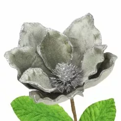 Best Pirce ⌛ Glittery Gray Velvet Magnolia Stem by Ashland® 🎉 -Ashland Sale Store 10701041 3