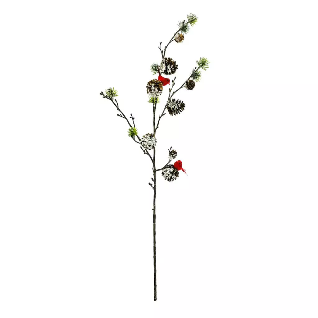 Deals 👏 Pinecone Stem with Cardinals by Ashland® ⭐ 3 Deals 👏 Pinecone Stem with Cardinals by Ashland® ⭐