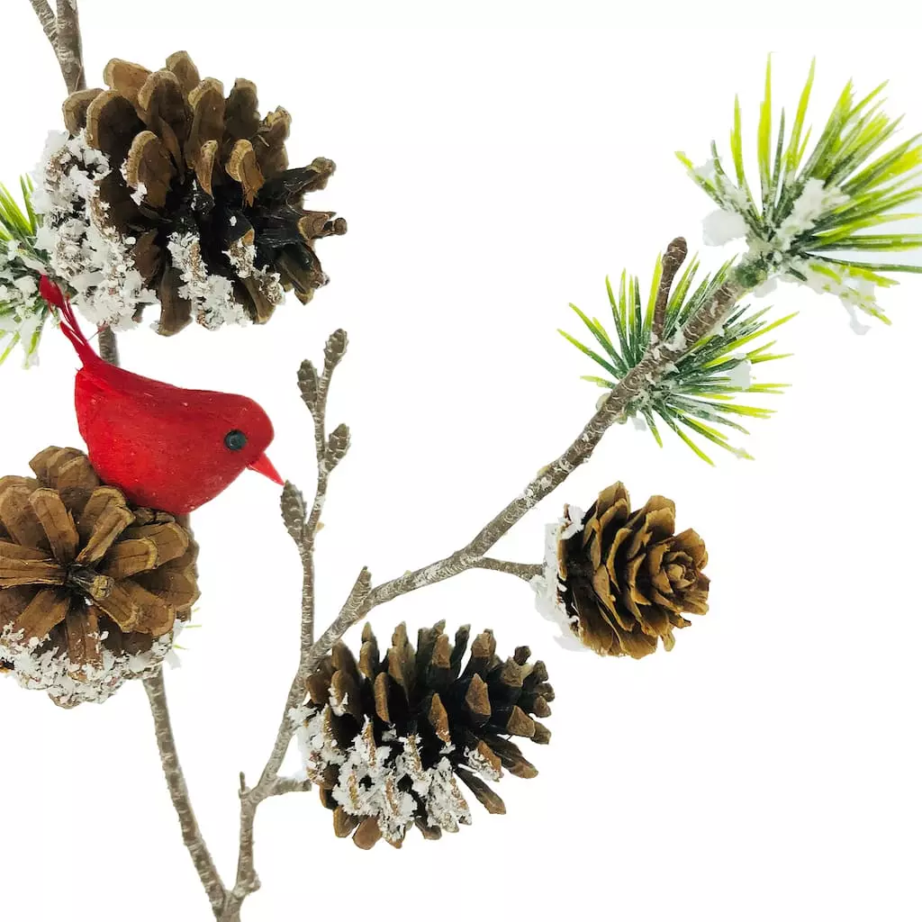 Deals 👏 Pinecone Stem with Cardinals by Ashland® ⭐ 4 Deals 👏 Pinecone Stem with Cardinals by Ashland® ⭐ - Image 2