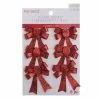 Hot Sale ✔️ Red Glitter Bows, 6ct. by Ashland® ❤️ Christmas 🤩 -Ashland Sale Store 10701081 1