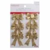 Coupon ❤️ Gold Glitter Bows, 6ct. by Ashland® Christmas ⭐