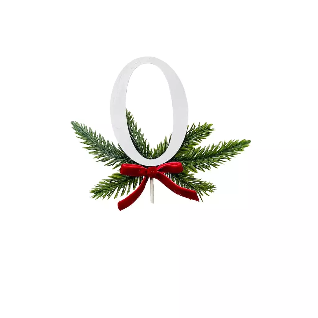 Promo 🌟 Christmas Pine Sprig Letter O Pick by Ashland® 👏 4 Promo 🌟 Christmas Pine Sprig Letter O Pick by Ashland® 👏 - Image 2