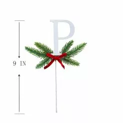 Wholesale 👍 Christmas Pine Sprig Letter P Pick by Ashland® 😉 -Ashland Sale Store 10701132 3