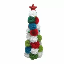 New 🧨 15.7" Multicolor Pom-Pom Tabletop Christmas Tree by Ashland® 👍