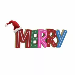 New ❤️ 14.25" Merry Tabletop Sign by Ashland® ⭐ -Ashland Sale Store 10701171 2
