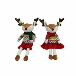 Discount 😉 Assorted 11.5" Fabric Reindeer Decoration by Ashland® 💯