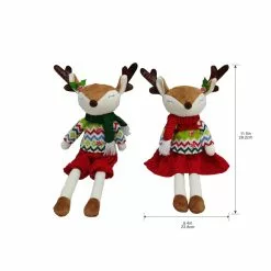 Discount 😉 Assorted 11.5" Fabric Reindeer Decoration by Ashland® 💯 -Ashland Sale Store 10701195 3