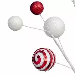 Coupon 😍 Red & White Mini Ball Ornament Spray by Ashland® 😀 -Ashland Sale Store 10701256 2
