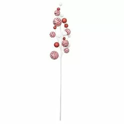 Coupon 😍 Red & White Mini Ball Ornament Spray by Ashland® 😀 -Ashland Sale Store 10701256 3