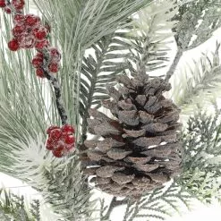 Brand new ⭐ Snowy Pine Leaf, Berry & Pinecone Stem by Ashland® ⭐ -Ashland Sale Store 10701278 2