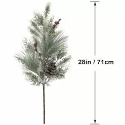 Brand new ⭐ Snowy Pine Leaf, Berry & Pinecone Stem by Ashland® ⭐ -Ashland Sale Store 10701278 3
